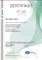 <a href="ZERTIFIKAT.html" title=" Dekra Zertifizierung nach ISO 9001:2015">Dekra ISO Zertifizierung 9001</a>
